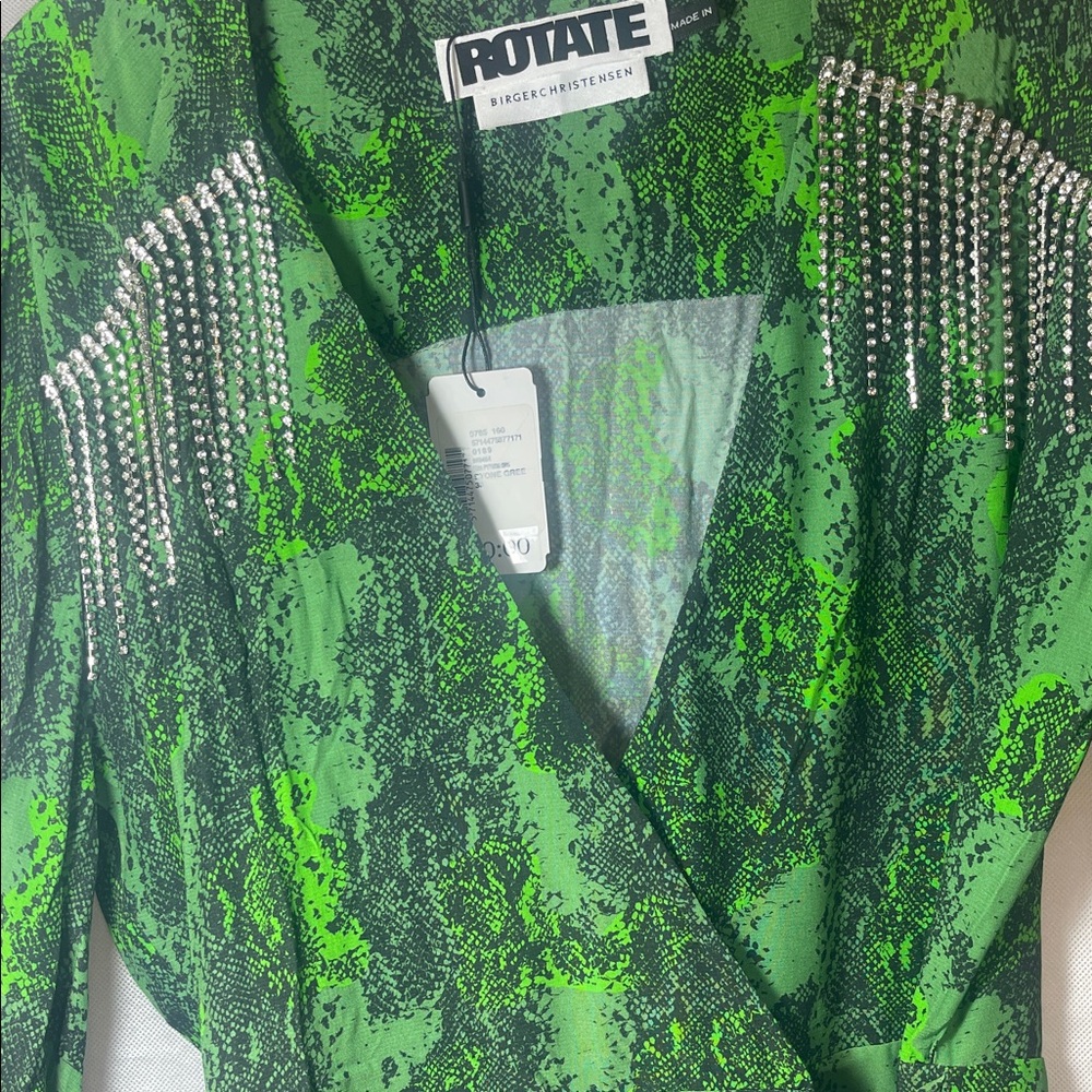 Green Patterned Women's Dress